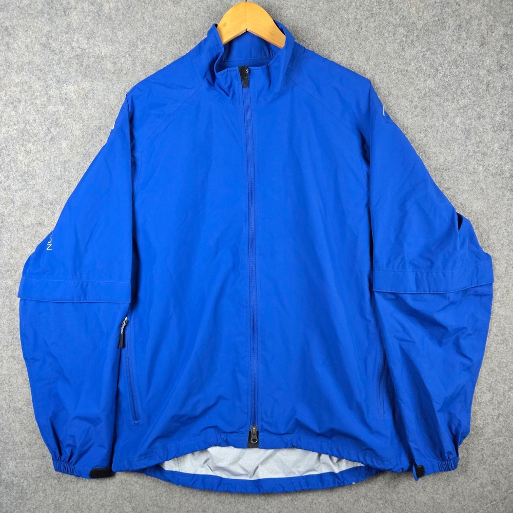 Zero Restriction Jacket Mens Large Blue Tour Series Convertible Golf Windbreaker